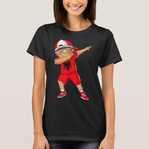 Albansk pojke Albanien Kid Patriotism Roots Herita T Shirt
