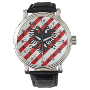 Albansk randflagga armbandsur