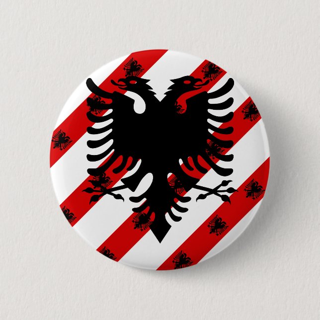 Albansk randflagga knapp (Framsida)