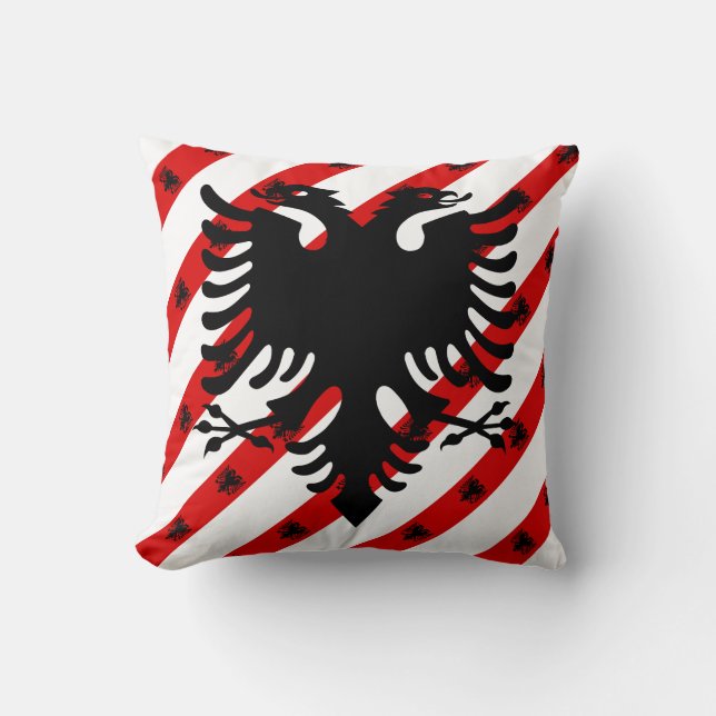 Albansk randflagga kudde (Framsida)