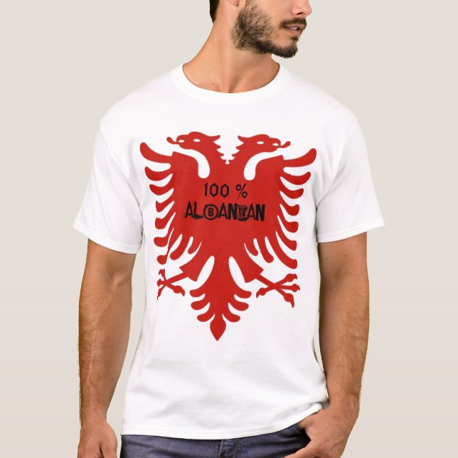 Albansk T-tröja Tee Shirt (Framsida)