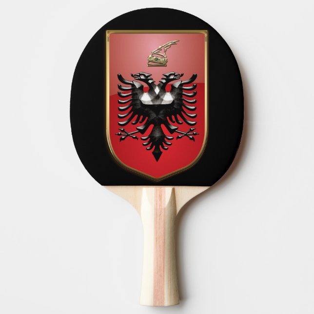 Albansk vapensköld pingisracket (Framsidan)