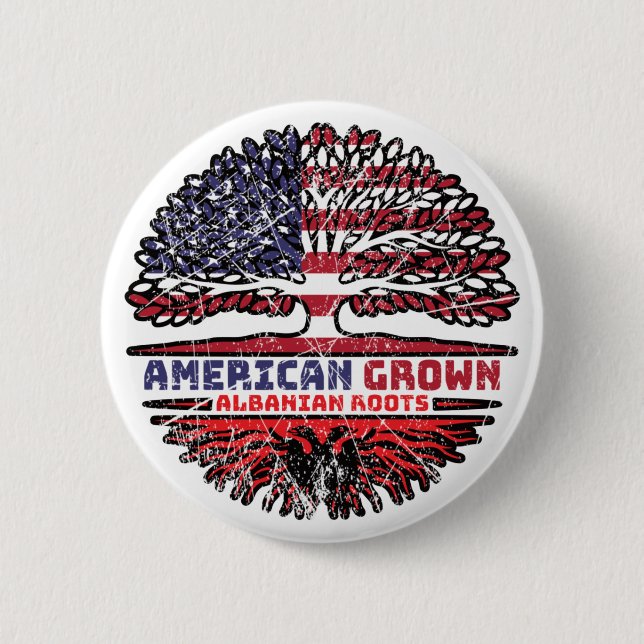 Albanska Albanien Förenta staterna Förenta statern Knapp (Framsida)