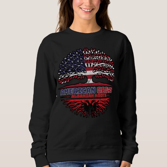 Albanska Albanien Förenta staterna Förenta statern T Shirt (Framsida)