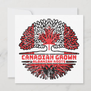Albanska Albanien Kanada Canada Träd Roots Flagga Kort