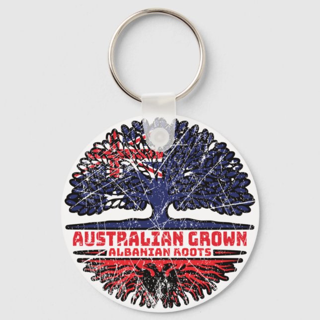 Albanska albanska Australienaustraliska Träd-rötte Nyckelring (Framsida)