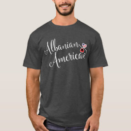 Albanska amerikanska entwated Hearts T Shirt
