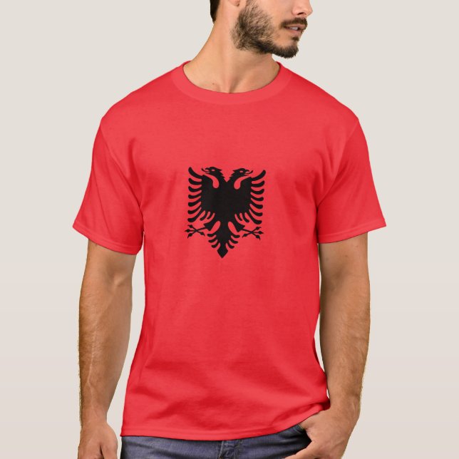 Albanska Eagle T Shirt (Framsida)