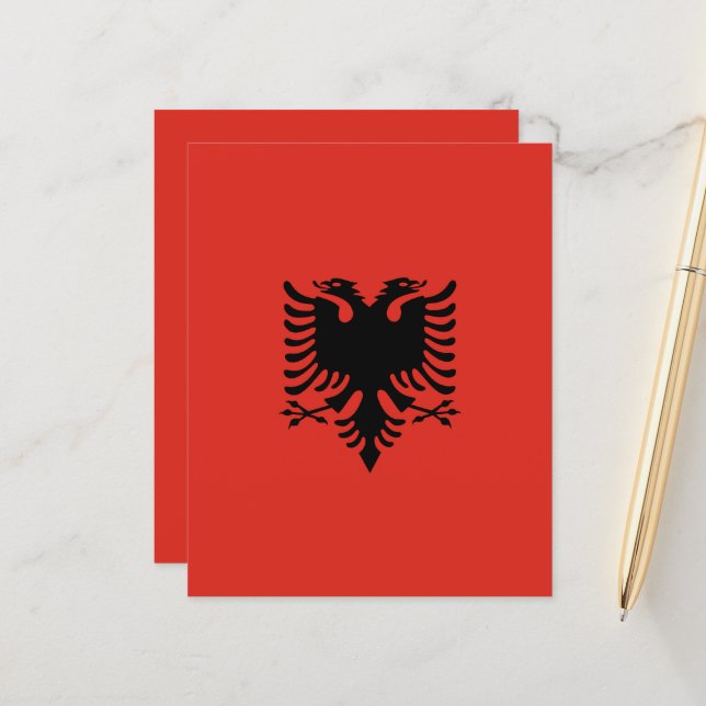 Albanska flagga (Fram/Back In Situ)