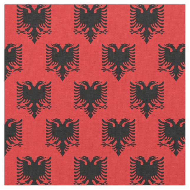 Albanska Flagga & Albaniens Trendig Fabric/mode Tyg (Närbild)