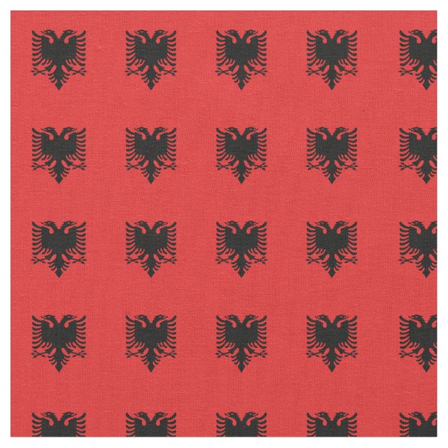 Albanska Flagga & Albaniens Trendig Fabric/mode Tyg (Närbild)