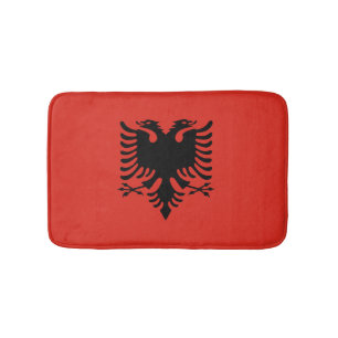 Albanska flagga badrumsmatta