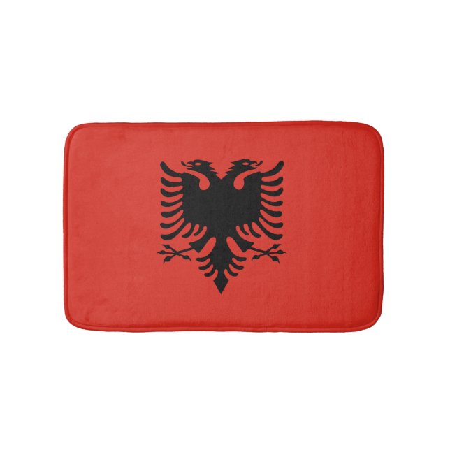 Albanska flagga badrumsmatta (Framsidan)