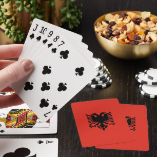 Albanska flagga casinokort