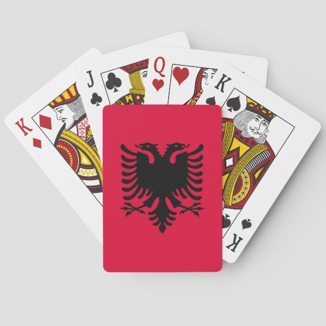 Albanska Flagga Casinokort (Baksidan)