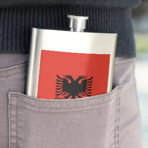 Albanska flagga fickplunta