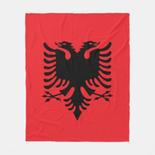 Albanska flagga fleecefilt