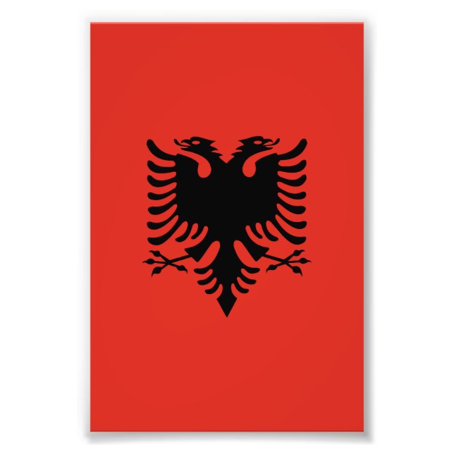 Albanska flagga fototryck (Framsidan)