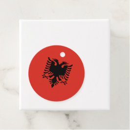 Albanska flagga gåvor etiketter