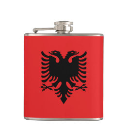Albanska Flagga & hjärta, resa Albanien/sportfanta Fickplunta