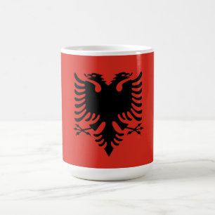 Albanska flagga kaffemugg