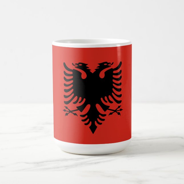 Albanska flagga kaffemugg (Center)