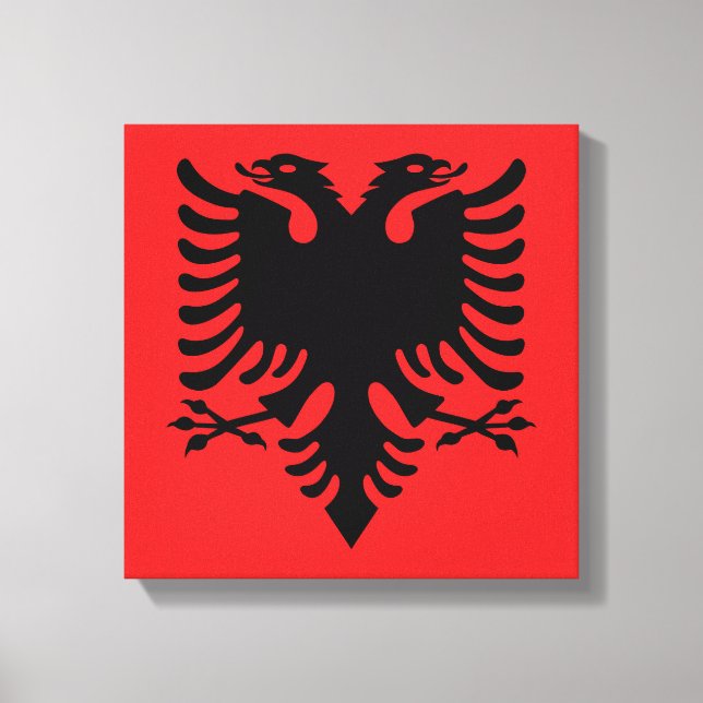 Albanska flagga kanvastryck (Framsida)
