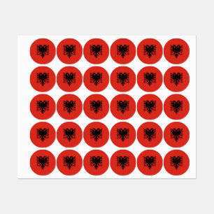 Albanska flagga klistermärke