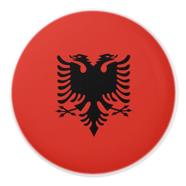 Albanska flagga knopp (Framsidan)