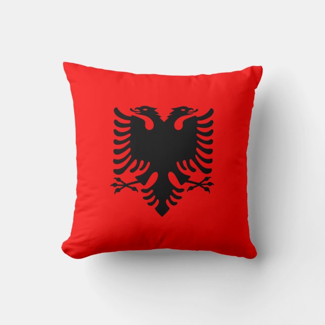 Albanska Flagga Kudde (Framsida)