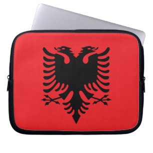 Albanska flagga laptop fodral