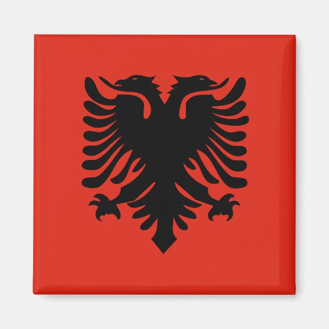 Albanska Flagga Magnet (Framsidan)