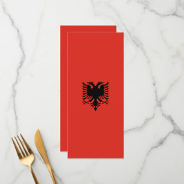 Albanska flagga meny
