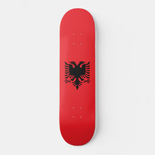 Albanska flagga mini skateboard bräda 18,5 cm