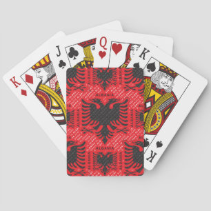 Albanska flagga mönster 2 casinokort