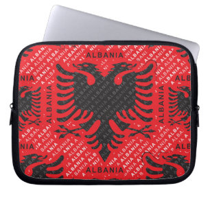 Albanska flagga mönster 2 laptop fodral
