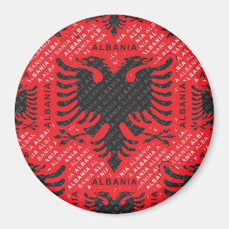 Albanska flagga mönster 2 magnet