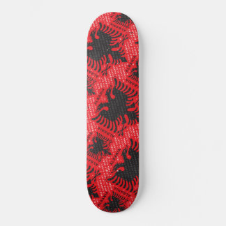 Albanska flagga mönster 2 mini skateboard bräda 18,5 cm