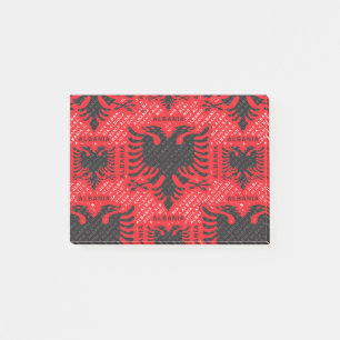 Albanska flagga mönster 2 post-it block