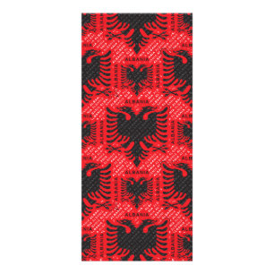 Albanska flagga mönster 2 reklamkort