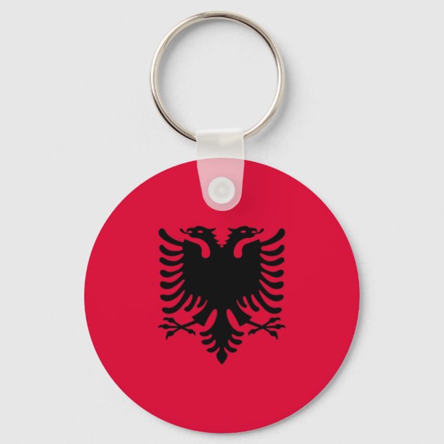 Albanska Flagga Nyckelring (Framsida)