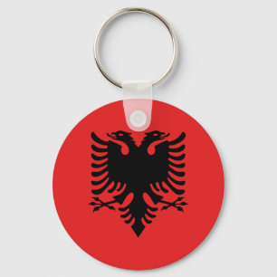 Albanska Flagga Nyckelring