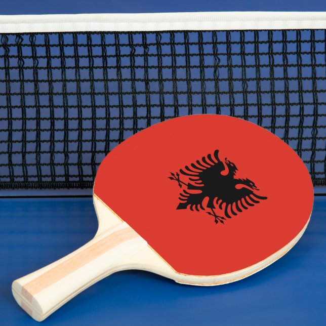 Albanska flagga pingisracket (Insitu)