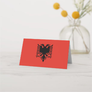 Albanska flagga placeringskort