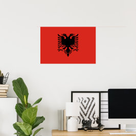 Albanska flagga poster