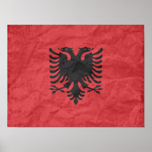 Albanska Flagga Poster