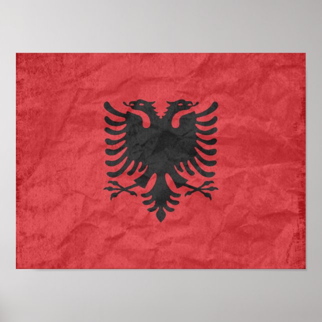 Albanska Flagga Poster (Framsidan)