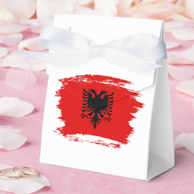 Albanska flagga presentaskar (Bröllop)