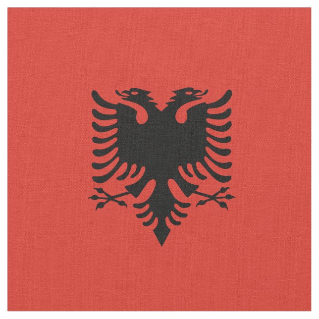 Albanska flagga tyg (Närbild)