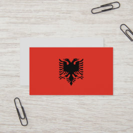 Albanska flagga visitkort